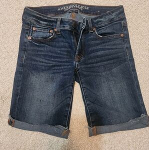 American Eagle Outfitters Blue Bermuda Shorts